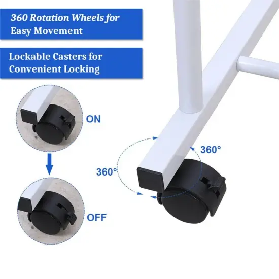 Industrial Pipe Metal Clothes Rail Heavy Duty Garment Hanging Rack Shoe {3}