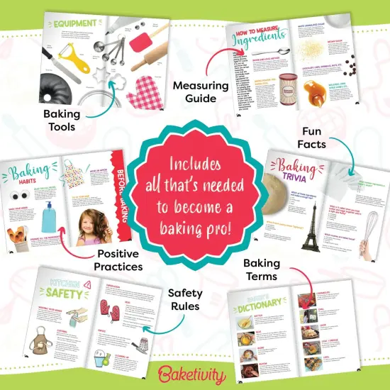 Baketivity Bake Away Kids Baking Cookbook with Pictures | Sweet and Savory Fun Recipes to Cook Together | Bake, Make & Learn Young Chef Bakes | Best Little Junior Baker Cooking & Baking Cookbooks Gift Hardcover &ndash; October 18, 2021 {4}