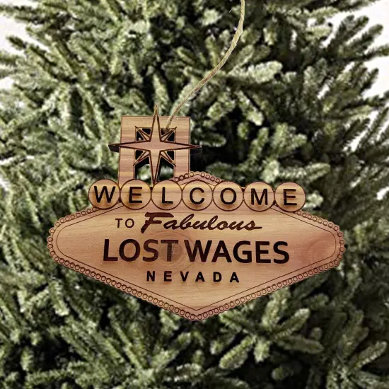 Lost Wages Nevada - Cedar Ornament {3}