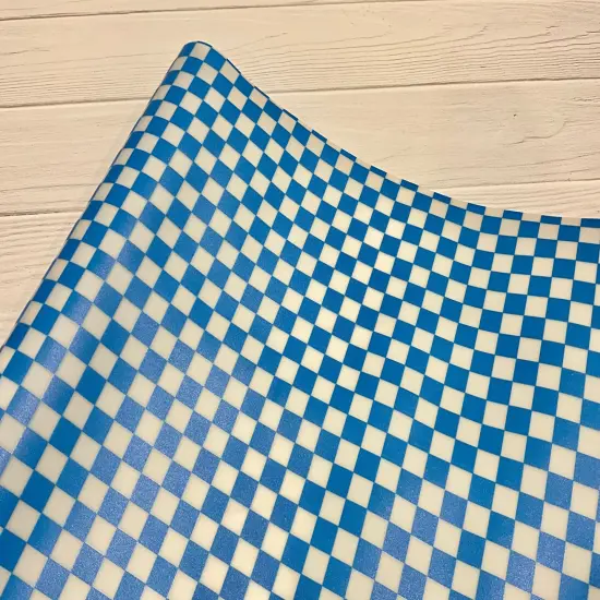 Checkered Frosted Jelly Light Blue {1}