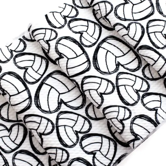 Volleyball Hearts Bullet Fabric {2}