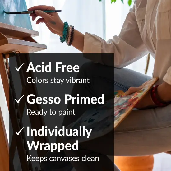 10 Pack Stretched Canvases for Painting Blank Paint Canvases for Painting Supplies Painting Canvas Acrylic Paint, Oil Art Small Canvases for Painting Rectangle Art Canvases for Painting Bulk {4}