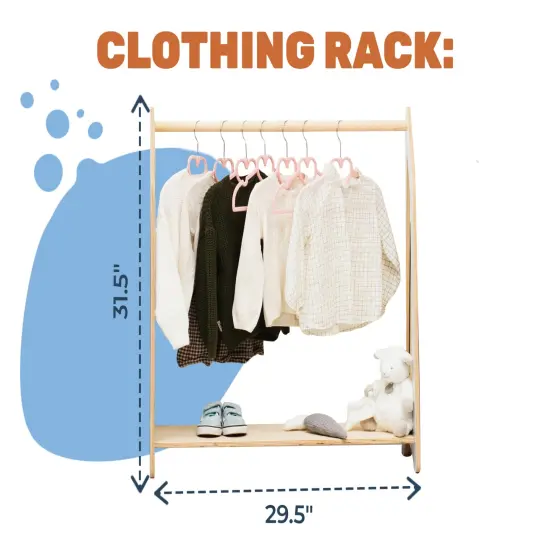 Montessori Clothes Rack, Toddler Wardrobe, Nursery Furniture {3}