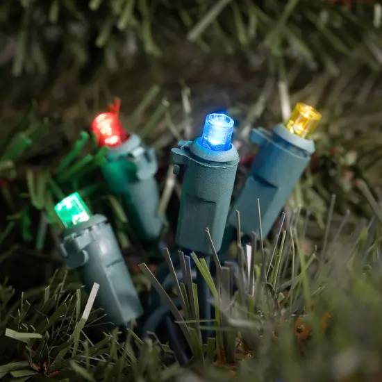 Northlight LED Wide Angle Christmas Lights - Multi-color - 16.25' Green Wire - 50ct {4}