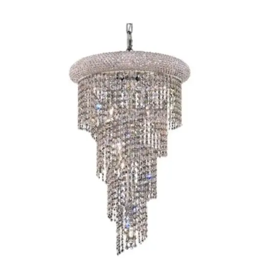 Aurora 8Lt Spiral Collection Pendant Chrome Finish {2}