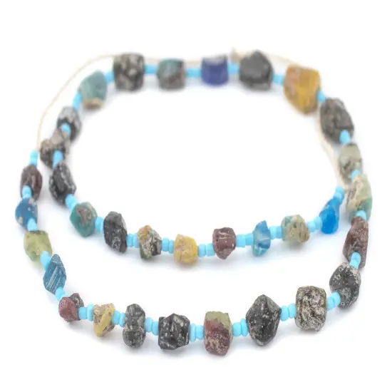 Nugget Roman Glass Beads, Genuine Glass Found in Afghanistan, Matte Glass Beads for Jewelry Making, The Bead Chest {3}