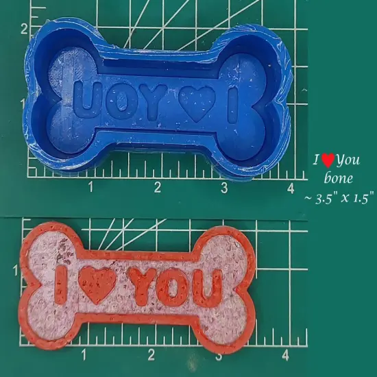 I Love You bone Silicone Freshie Mold {1}