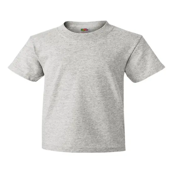 12 Pack: Fruit of the Loom&reg; Youth Short Sleeve Crew Neck T-Shirt Ash {1}