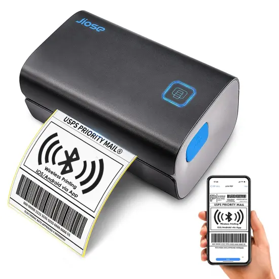 Wireless Thermal Label Printer Jiose 162mm/s High-Speed 4x6 Shipping Label Printer {1}