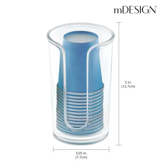 mDesign Small Plastic Disposable Cosmetic Astringent Pad/Wipe Dispenser - Clear {3}