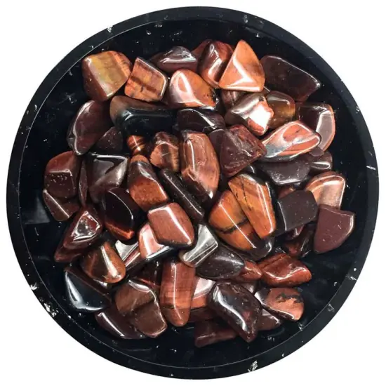 Red Tiger Eye Mini Crystal Chips &ndash; Size 2 {1}