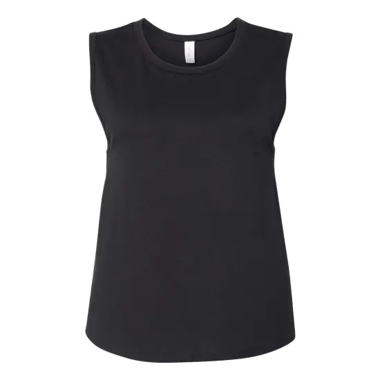 BELLA + CANVAS&reg; Women's Jersey Muscle Short Sleeve Crew Neck Tank - 6003 Black {1}