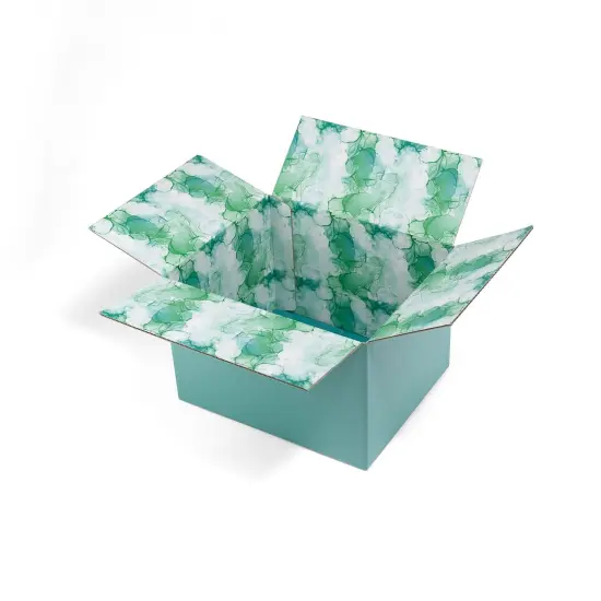 Great Papers! Giftin Shipping Box, Watercolor, 12" x 10" x 1/8", Printed Inside and Out, 2-Pack {1}