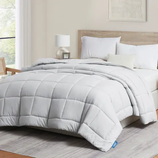 Nestl Down Alternative Comforter Light Grey {1}
