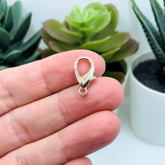 100 or 500 Pieces: Large 8 x 16 mm Light Rose Gold Lobster Claw Clasps {2}