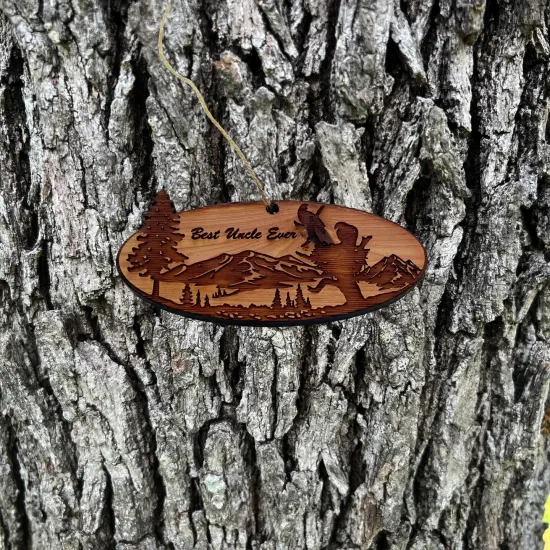 Best Uncle Ever Eagle Nest - Cedar Ornament {2}