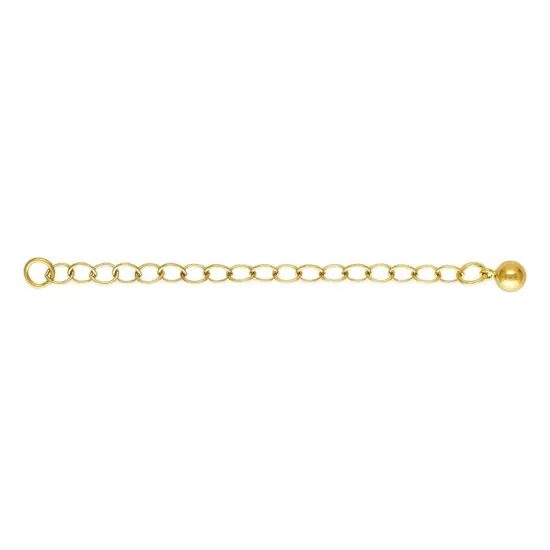 Gold Filled Chain Extender with 4mm Bead - Lengthen {1}