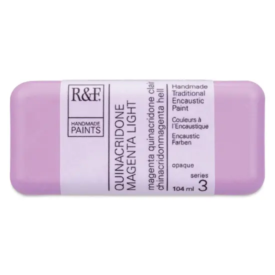 R&F Encaustic Paint Block - Quinacridone Magenta Light, 104 ml block {1}