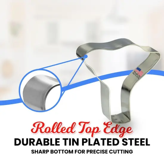 CookieCutter.Com Brand Brand Chanterelle Mushroom Cookie Cutter 3.25 in, Tin Plate Steel, Handmade in USA {4}