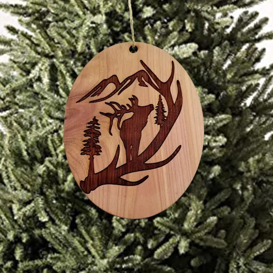 Elk Mountain - Cedar ornament {3}