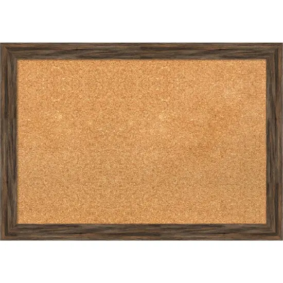 Regis Barnwood Narrow Wood Framed Corkboard, Natural Cork Regis Barnwood Grey {7}