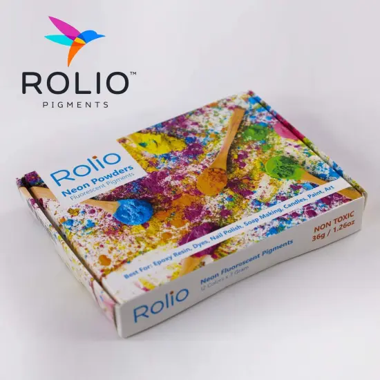 Rolio Fluorescent Neon Powder - 3g 12 Colors Set {6}