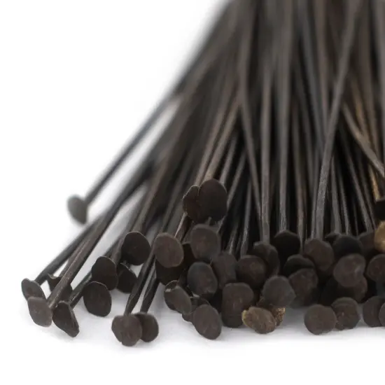 TheBeadChest Antiqued Brass 21 Gauge 1.5 Inch Head Pins (Approx 100 pieces) {1}