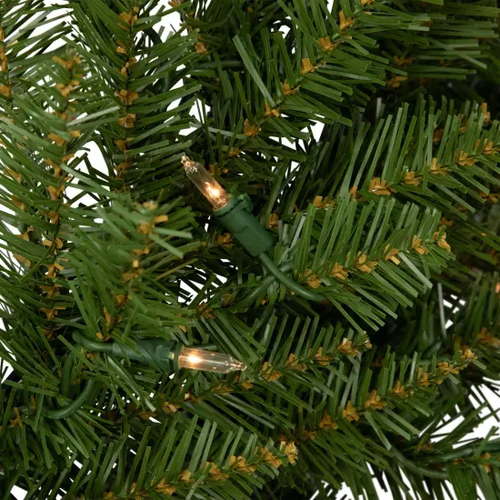 Northlight Pre-Lit Rockwood Pine Artificial Christmas Wreath - 36" - Clear Lights Green {5}