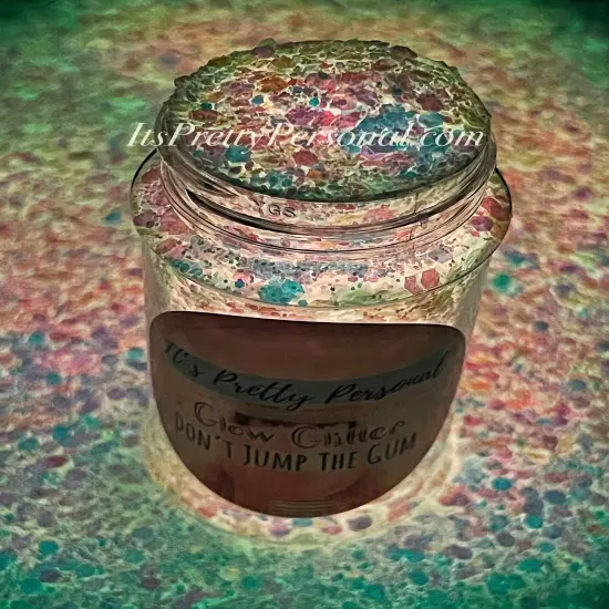 &ldquo;Don&rsquo;t Jump The Gum&rdquo;- Pink Opal GLOW Glitter (new lighter shade) {3}