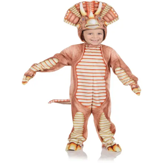 Prehistoric Dinosaur Brown Triceratops Toddler Costume {1}