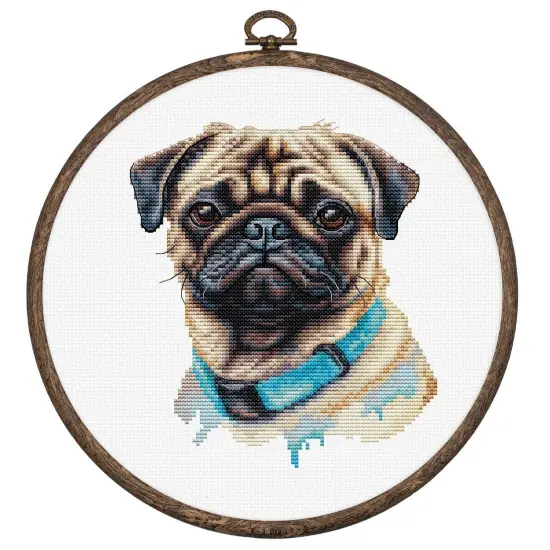 Mops Pug BC230L Counted Cross-Stitch Kit {1}