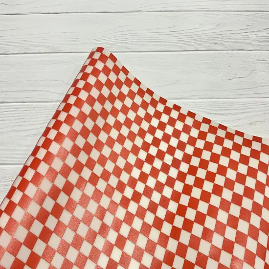 Checkered Frosted Jelly Dark Orange {1}