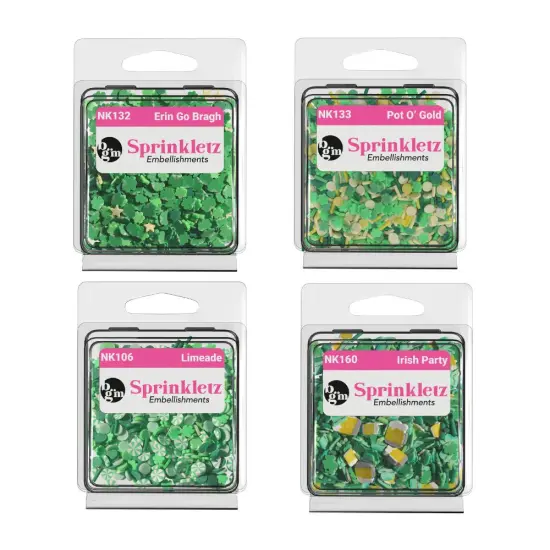 Buttons Galore and More Sprinkletz - Tiny Polymer Clay Embellishments - St. Patrick's Day Bundle 48 grams {1}