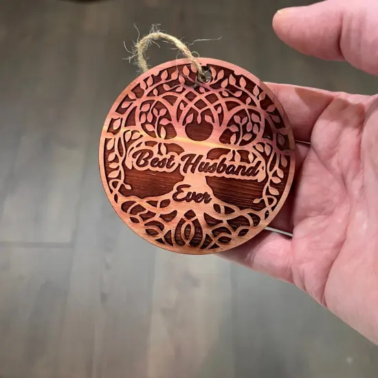 Best Husband Ever Celtic Tree of Life - Cedar Ornament {4}