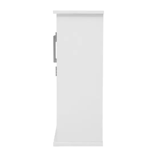 Merrick Lane Vigo Wall Mounted Bathroom Medicine Cabinet with Adjustable Cabinet Shelf, Lower Open Shelf, and Magnetic Closure Doors White {5}