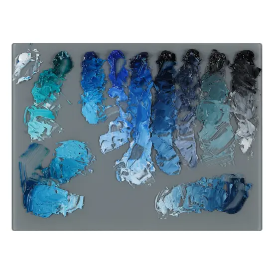 New York Central Grey Tempered Glass Palette 12x16" Tabletop Rectangle &ndash; Scratch-Resistant, Easy-to-Clean Artist Palette for Precise Color Mixing, Reduced Glare, Solvent-Resistant {3}