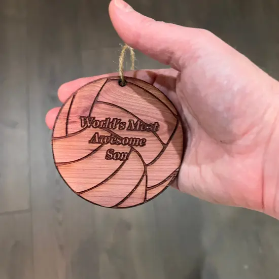 Volleyball Worlds most awesome Son - Cedar Ornament {4}
