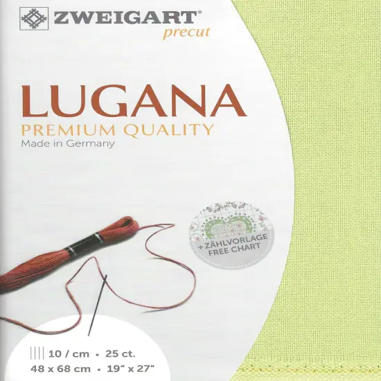 Precut Zweigart Lugana 25 count Lime Green {1}