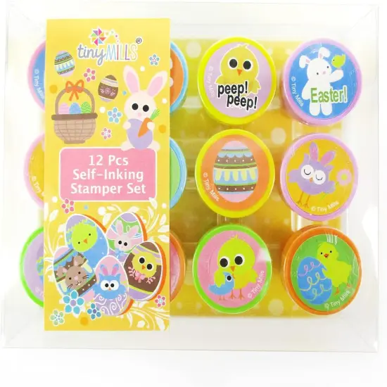 TINYMILLS 12 Pcs Easter Stamp Kit Easter Baset Stuffer {1}