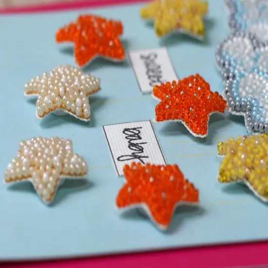 Postcard cross-stitch kit - Among stars and clouds {4}