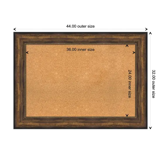 Ballroom Framed Corkboard, Natural Cork Bronze {3}