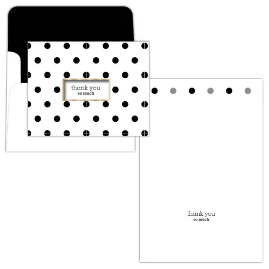 Black Dots Thank You, Box of 15 {1}