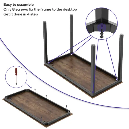 Eureka Ergonomic 47 x 24 Office Computer Desk {5}