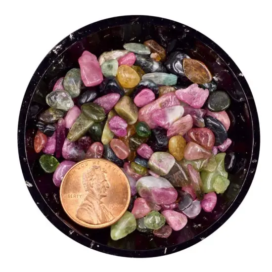 Rainbow Tourmaline Mini Crystal Chips &ndash; Size 2 {2}