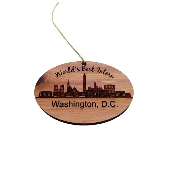 worlds Best Intern Washington DC- Cedar Ornament {3}