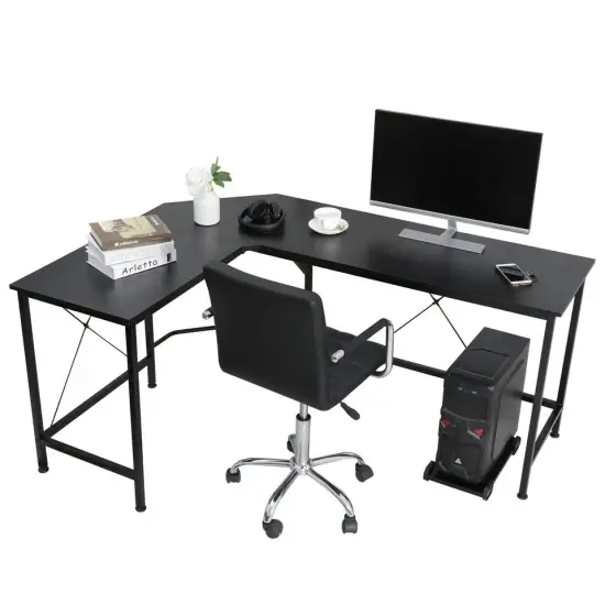 Table L-Shaped Desk Corner Workstation {4}