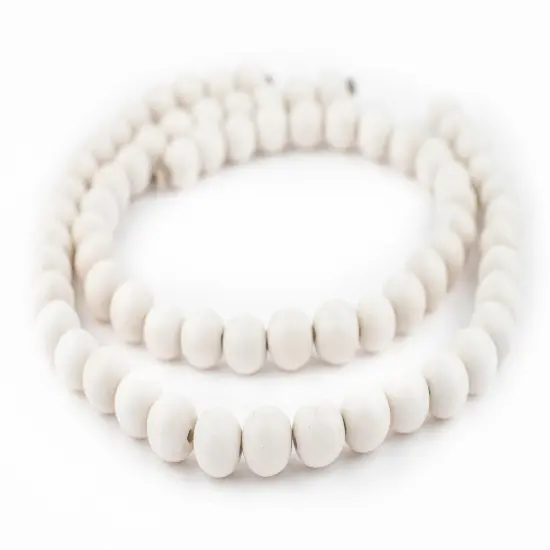The Bead Chest Natural 12mm Wooden Beads in White for Jewelry Making &ndash; Round Loose Wood Spacer Beads I Approximately 35 Beads {3}