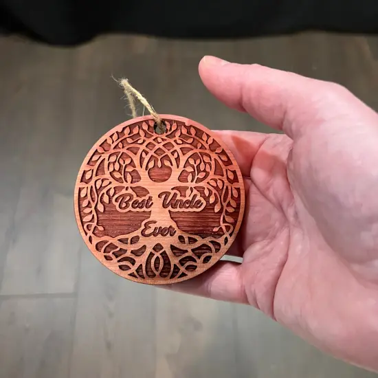 Best Uncle Ever Celtic Tree of Life - Cedar Ornament {4}