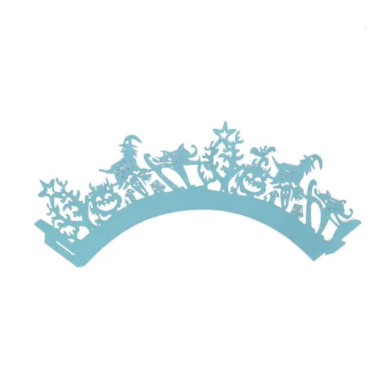 Blue Flying Witch Cupcake Wrappers & Liners | 25 PC Set {2}