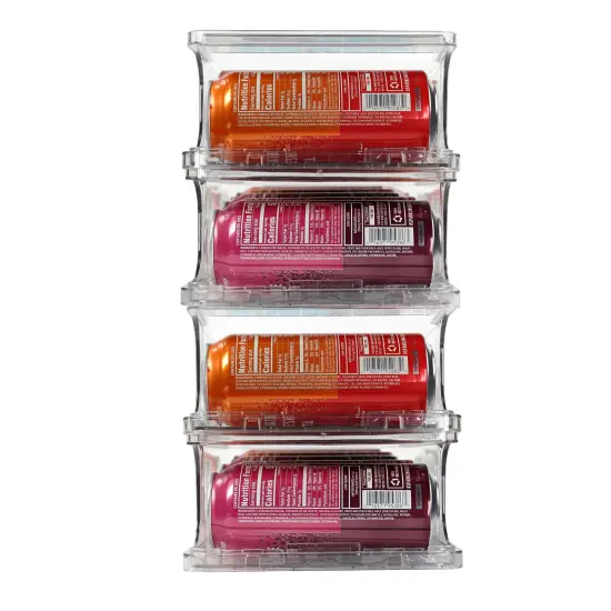 Creekview Home Emporium 4pk Clear Storage Bins - 13.5 x 7.3in Soda Can Organizer {1}